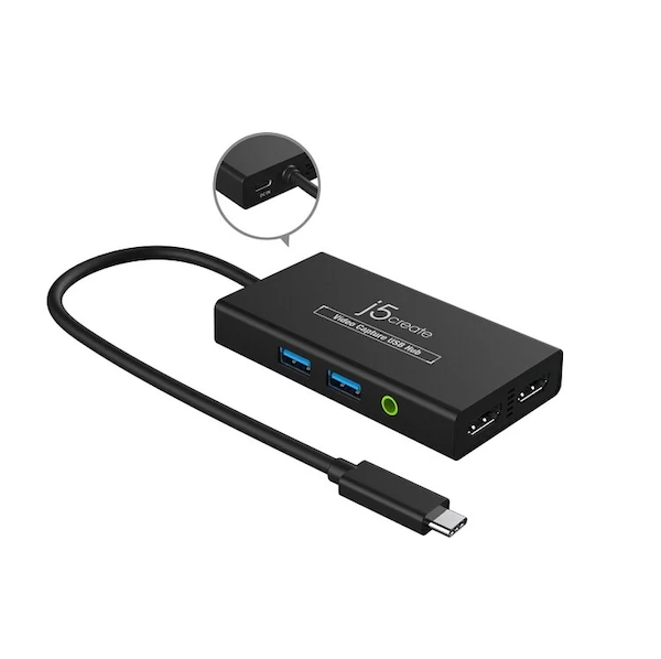 j5create 影像擷取 USB-C 集線器 (DI-JVA01)【香港行貨】