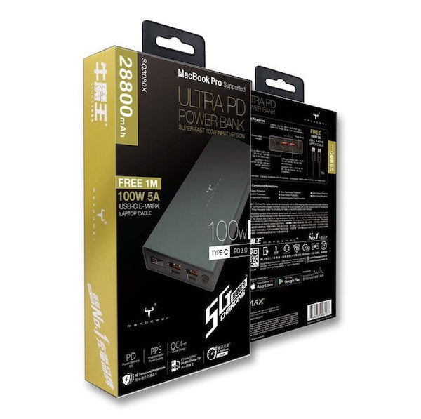 2the Max Maxpower 牛魔王28800mAh 100W 外置充電器SQ3080X【香港行貨