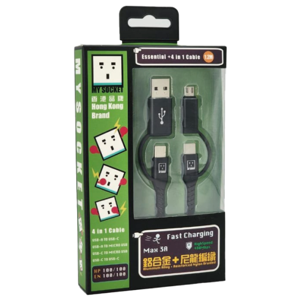 My Socket Essential+ 4 in 1 Cable【香港行貨】