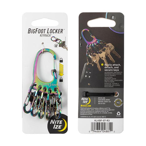 Nite Ize BigFoot Locker™ KeyRack Stainless Steel 迷你8字帶鎖不鏽鋼扣匙扣(KLKBF-07-R3/KLKBF-11-R6)