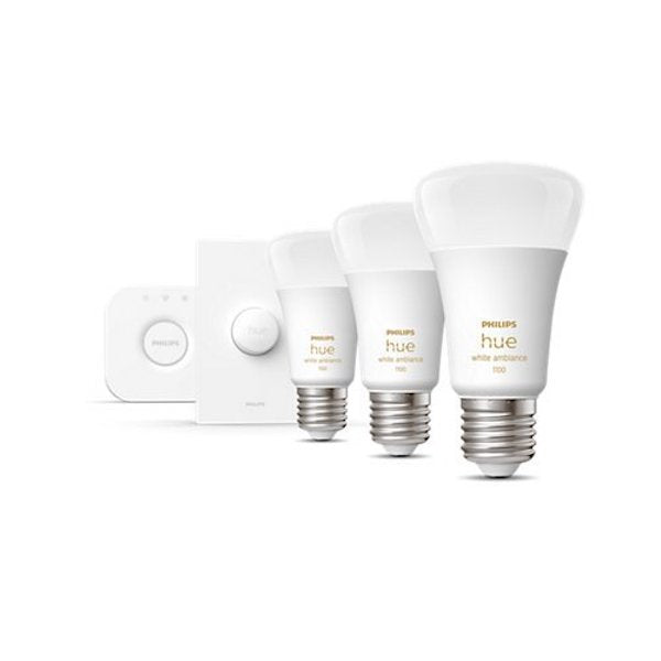 Philips 飛利浦 Hue White Ambiance Starter Kit 11W A60 E27 Bulb (Bluetooth) Hue White 入門套件 B22【香港行貨】