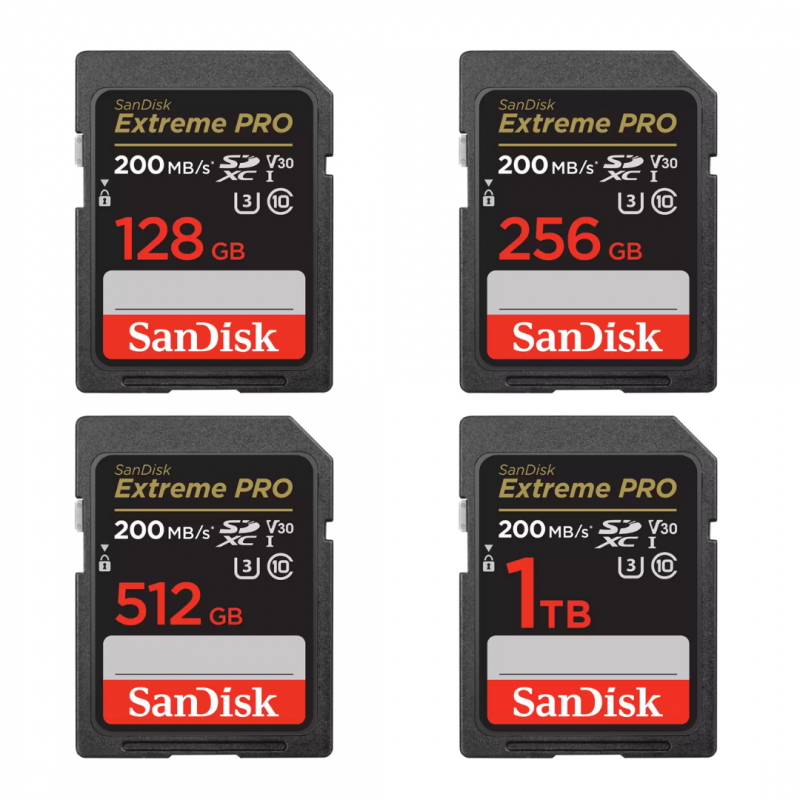 【全港包運】SanDisk Extreme PRO SDXC 200MB/R 140MB/W* UHS-I 記憶卡【香港行貨】