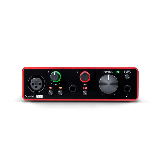 Focusrite Scarlett Solo 3rd Gen USB Audio Interface第三代錄音介面【香港行貨】