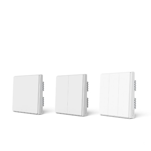 Aqara Smart Wall Switch 智能牆壁開關 D1 (單火線 單/雙/三鍵版)【香港行貨】