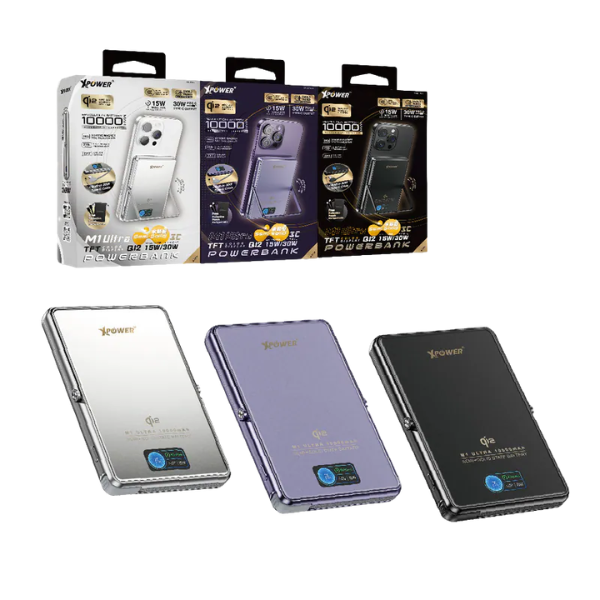 XPower M1 Ultra 半固態3C版TFT 彩屏顯示 QI2 Magcharge 10000mAh 磁吸行動電源【原裝行貨】