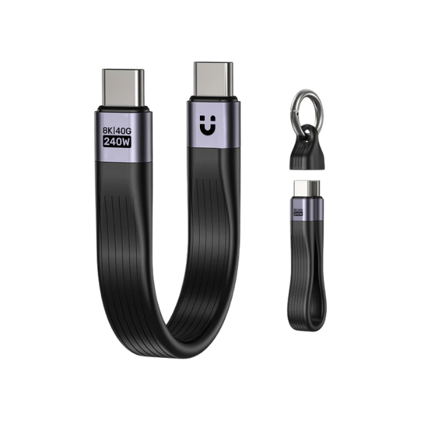 Unitek 全功能 USB4 鑰匙扣型充電線 (240W快速充電) C14179ABK-0.13M【原裝行貨】