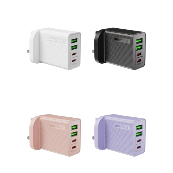 Ismartdigi 40W 4USB 快充插牆式充電器 IS-40W-2C【原裝行貨】