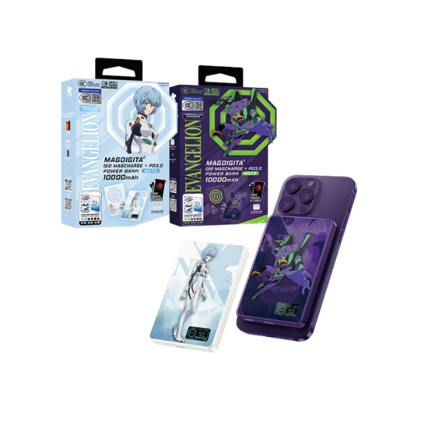 XPower x EVA 新世紀福音戰士 MagDigita² 第3代 鋁合金彩屏顯示 10000mAh PD3.0+QI2 磁吸移動電源 MDT2【原裝行貨】