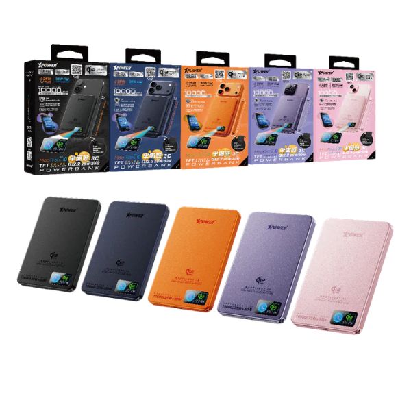 XPower MagFlight10 M17 半固態TFT彩屏顯示 QI2.2 25W/30W 10000mAh 磁吸行動電源【原裝行貨】
