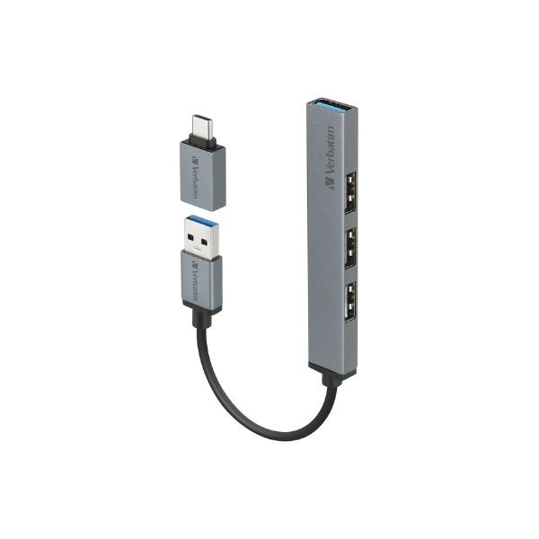 Verbatim 66866 4合1 USB 3.2 Gen 1擴展器 (連USB 3.2 Gen 1 Type C 轉接器)【香港行貨】