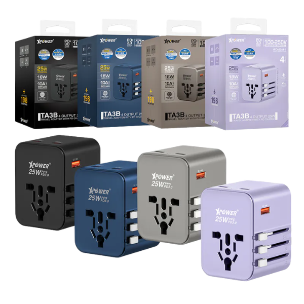 XPower TA3B 25W 4輸出 PD 3.0/PPS旅行充電器【原裝行貨】