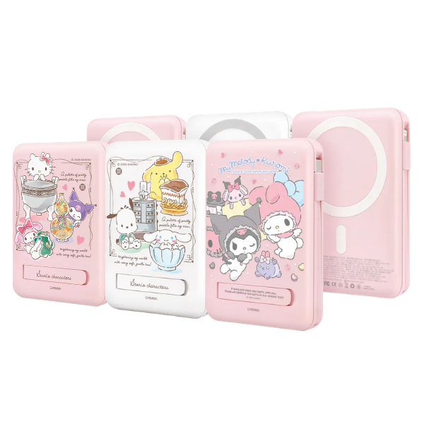 Garmma 永橙 Sanrio 磁吸帶線五合一行動電源【原裝行貨】