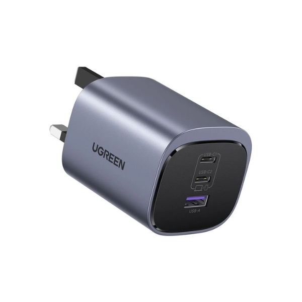 uGreen 65W 3-Port 2C1A 新型 GaN 快速充電插頭【原裝行貨】