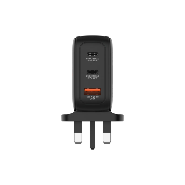 Verbatim 65W 迷你GaN牆式充電器(帶顯示屏+英規插頭) 30246【原裝行貨】