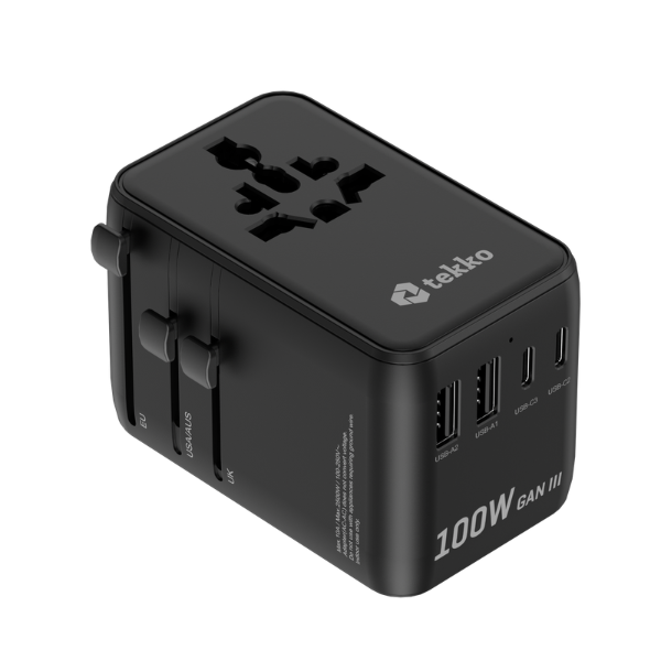 Tekko Travel 100W PD3.1 GaN 通用旅行轉插【原裝行貨】