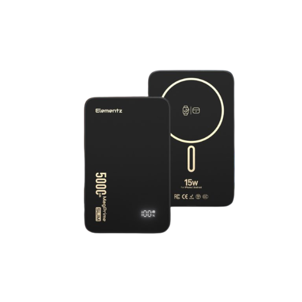 Elementz MagPrime Slim S5-5000mAh CCC 認證磁吸無線行動電源 PMP-S5【原裝行貨】