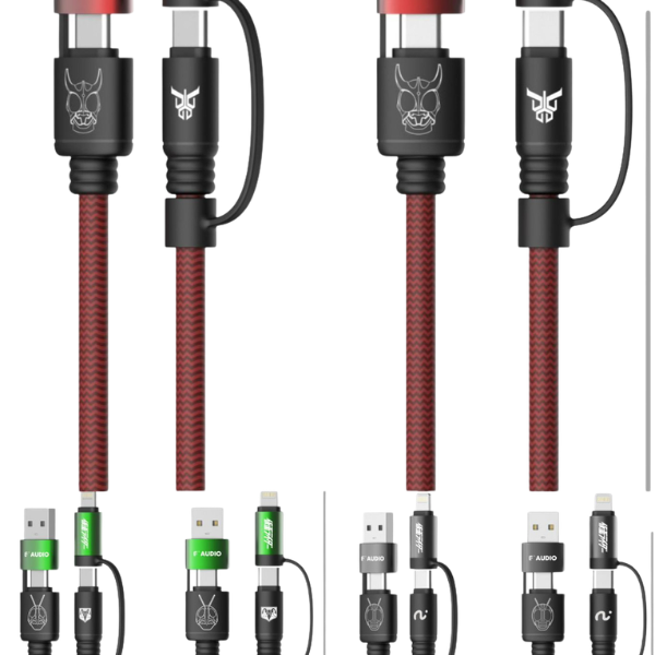 E-AUDIO X 幪面超人系列 4in1 100W超快速充電線【香港行貨】