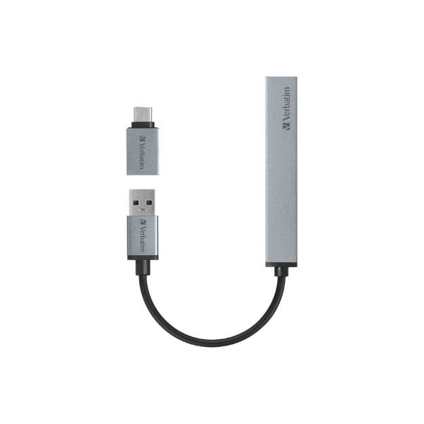 Verbatim 66866 4合1 USB 3.2 Gen 1擴展器 (連USB 3.2 Gen 1 Type C 轉接器)【香港行貨】