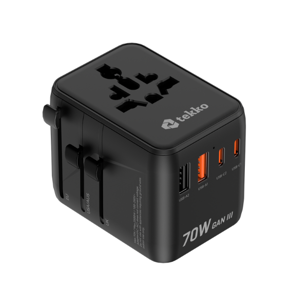 Tekko Travel 70W PD3.1 GaN 通用旅行轉插【原裝行貨】