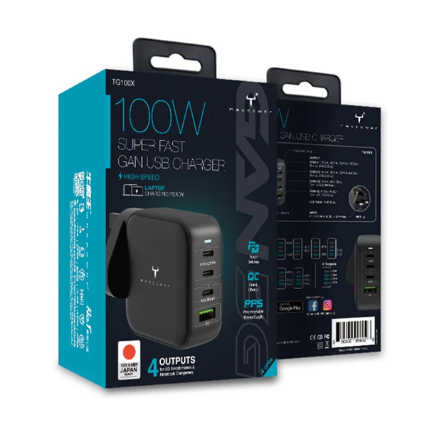 2the Max Maxpower TG100X 牛魔王 100W 4位 GaN USB 充電器【原裝行貨】