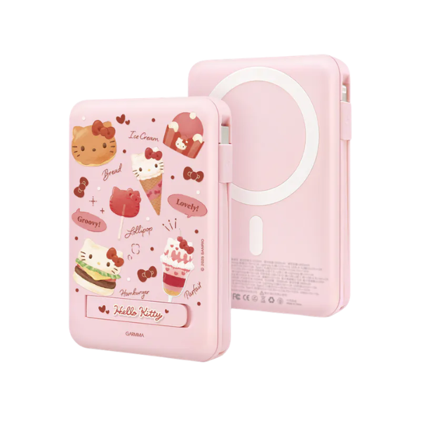 Garmma 永橙 Hello Kitty 磁吸帶線五合一行動電源【原裝行貨】