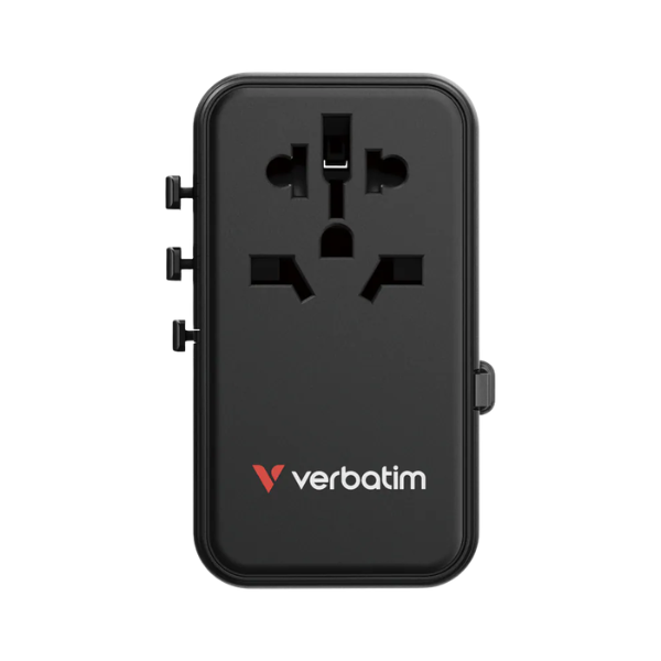 Verbatim Charge 'n' Travel 45W 通用旅行轉插 (附USB-C可伸縮充電線) 30182【原裝行貨】