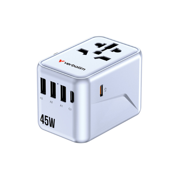 Verbatim 5 Port PD 3.0 45W Travel Adaptor 旅行插頭 32123【原裝行貨】