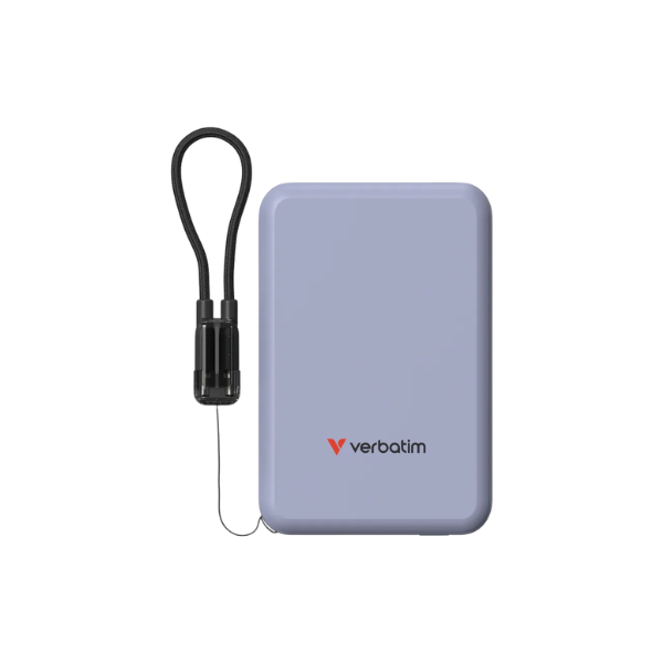 Verbatim SnapBlok 10000mAh Qi2.2 半固態磁吸無線流動充電池 (*3C認證+二維碼）【原裝行貨】