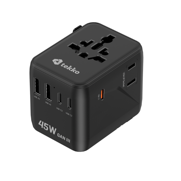 Tekko Travel 45W PD3.0 GaN 通用旅行轉插【原裝行貨】