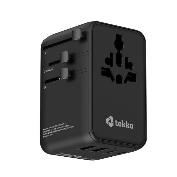 Tekko Travel 100W PD3.1 GaN 通用旅行轉插【原裝行貨】
