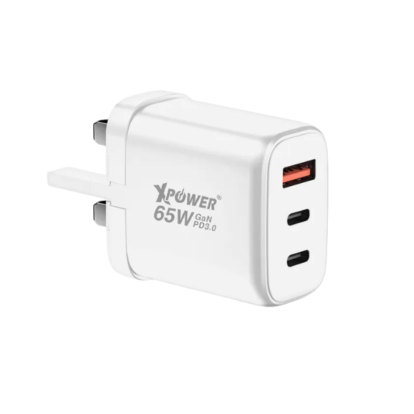 XPower GW65C 65W可摺疊伸縮腳3輸出 PD3.0/PPS/QC 迷你快充插牆GaN充電器【原裝行貨】