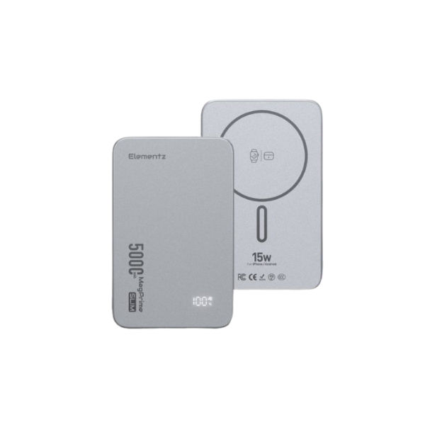 Elementz MagPrime Slim S5-5000mAh CCC 認證磁吸無線行動電源 PMP-S5【原裝行貨】