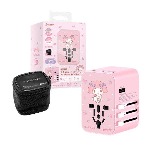 XPower x Sanrio TA45B 45W 6輸出 PD3.0/PPS旅行充電器【原裝行貨】