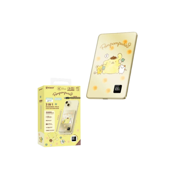 XPower x Sanrio M5K 3合1鋁合金數顯 5000mAh PD3.0+磁吸無線外置充電器【原裝行貨】