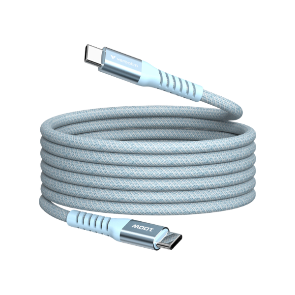 VERBATIM 100W USB-C 至 USB-C 磁吸充電傳輸線 31863/31854/31856/31857/31855【原裝行貨】
