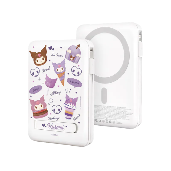Garmma 永橙 Kuromi 磁吸帶線五合一行動電源【原裝行貨】