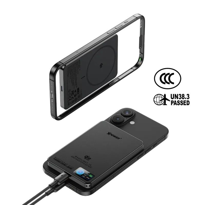 【3C可追溯二維碼】XPower MagFlight10 M17 半固態TFT彩屏顯示 QI2.2 25W/30W 10000mAh 磁吸行動電源【原裝行貨】