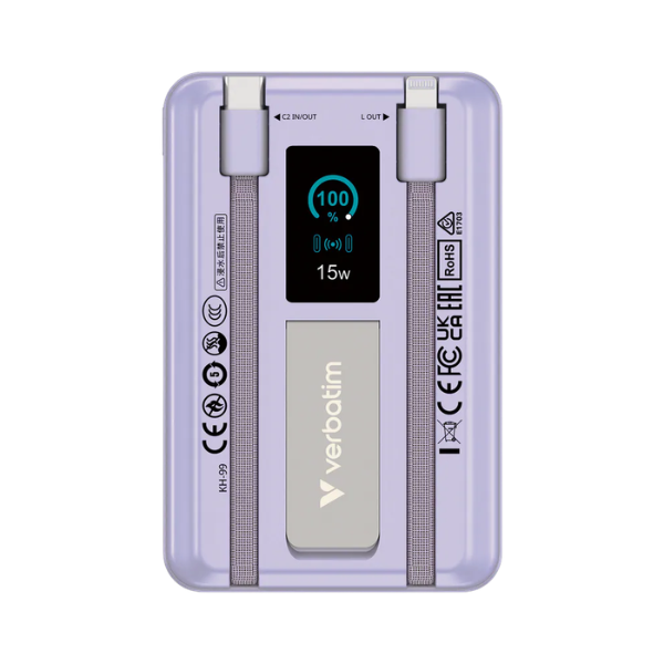 Verbatim Charge ‘n’ Go 10000mAh C+L 及LED螢幕流動充電池【原裝行貨】