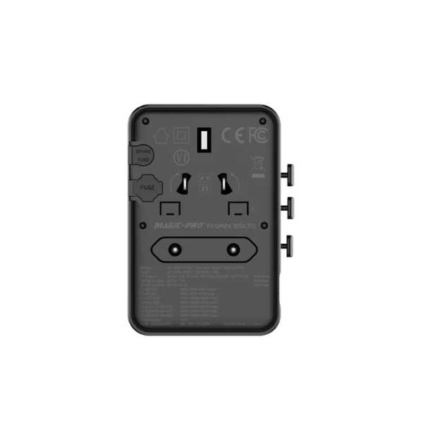 ProMini BTA70 8合1 PD3.0 GaN 70W 旅行插座【香港行貨】