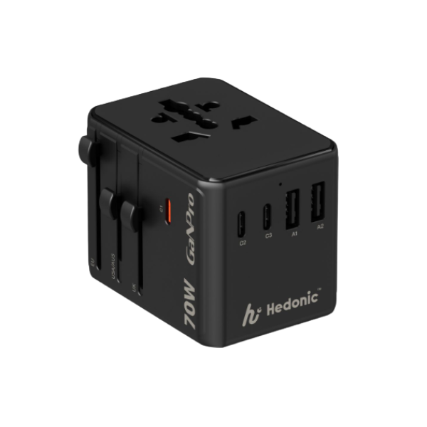 Hedonic 5位 PD 3.0 70W GAN Pro 通用旅行轉插 81071, 81072【香港行貨】