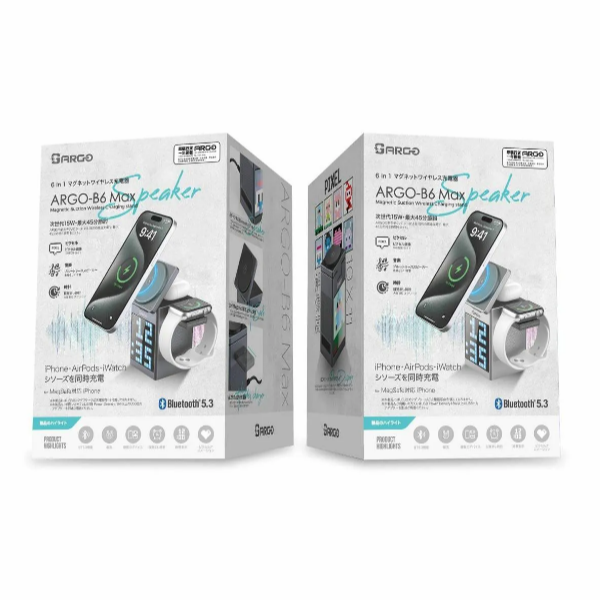 ARGO 6 in 1 多功能無線磁吸充電座 B6 Max【原裝行貨】