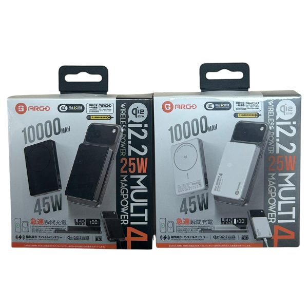 ARGO MM4 極致纖薄磁吸行動電源 Qi2.2. 45WPD Power Bank【原裝行貨】【3C認證】