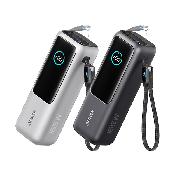 Anker A1695 Power Bank 筆記本自帶線行動電源 (25K, 165W, Built-In and Retractable Cables) A1695【原裝行貨】