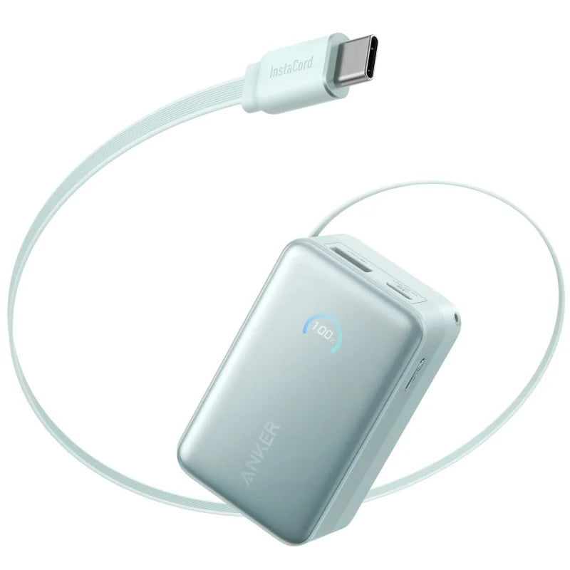 Anker Nano 10000mAh Power Bank (45W, Built-In Retractable USB-C cable) 3輸出行動電源 A1638【原裝行貨】