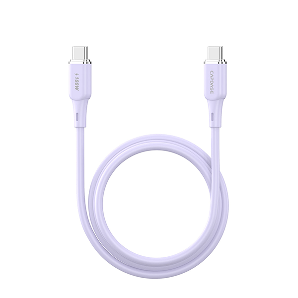 Capdase Silicon PR-CC100 矽膠數據充電線 USB-C To USB C 100W Sync and Charge Cable 1.2M【原裝行貨】