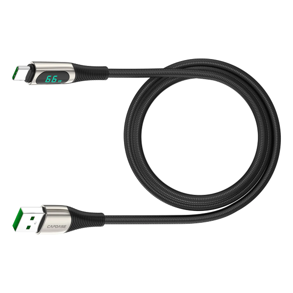 Capdase 速度顯示充電線 Display-CA6A USB-C To USB 6A Sync and Charge Cable 1.2M HC00-40T1【原裝行貨】