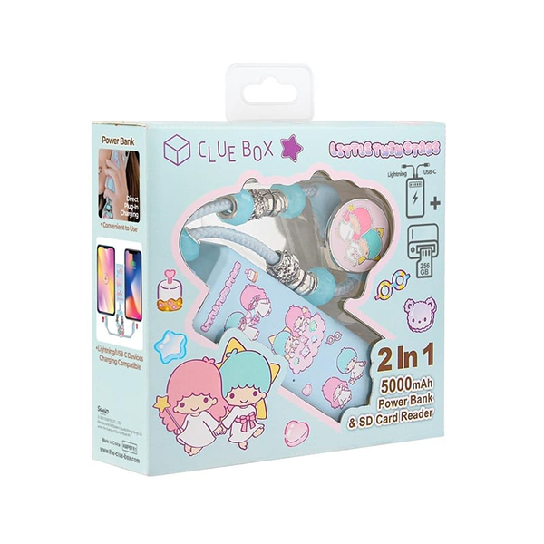 Clue Box x Sanrio characters 2-In-1 5000mAh 充電器 + SD讀卡器 CB-PBL3-CR