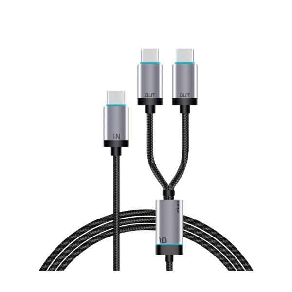 Cuktech 100W Type-C 二合一 織線充電傳輸線 C2C515【原裝行貨】