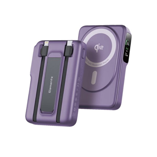 Elementz MagPrime T10-10000mAh 5合1 Qi2認證雙線磁吸無線行動電源 (PMP-T10)【原裝行貨】