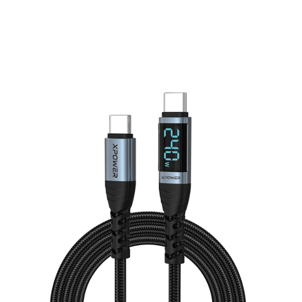XPower YC092 第二代LED顯示 240W 鋁合金高速傳輸尼龍充電線【原裝行貨】